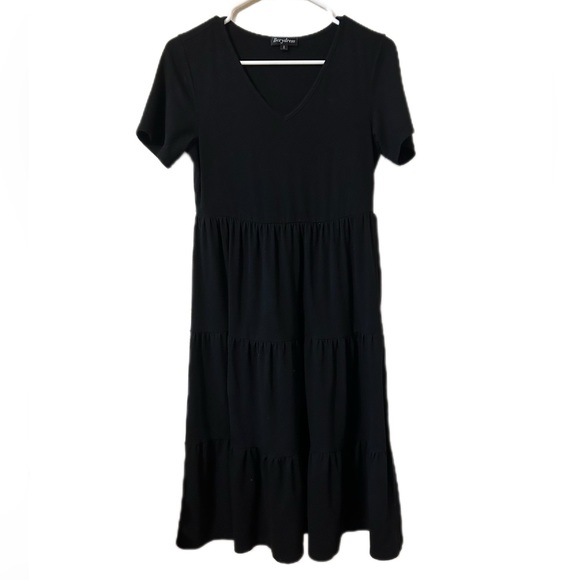 Amazon Dresses & Skirts - 🖤Berydress Black Midi Tiered Dress🖤 ~ Amazon